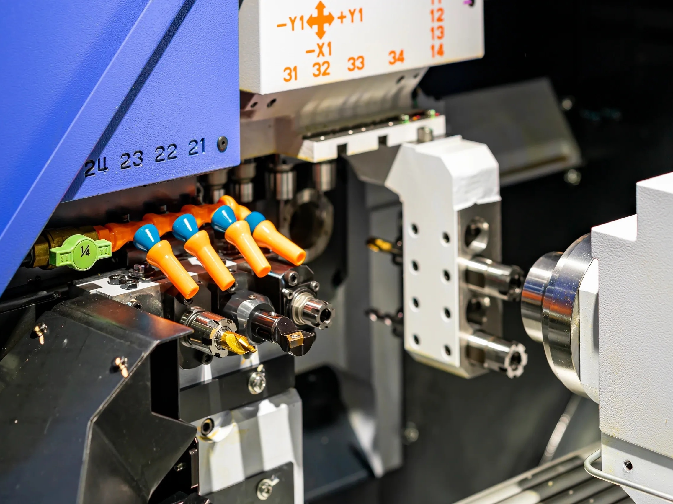 CNC Swiss turning machine for aerospace precision components